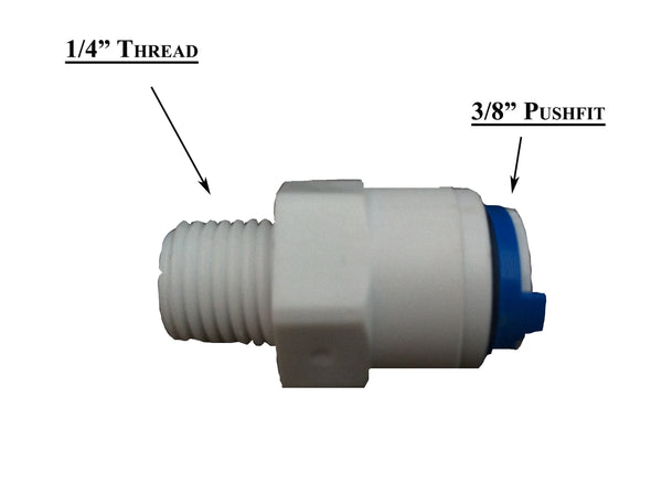 Quickfit-Steckverschraubungen Gerade Adapter - Wasserfilter Männer