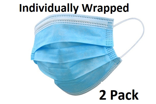 Gesichtsmasken 3-lagige medizinische Gesichtsmaske 2er Pack - Wasserfilter Männer