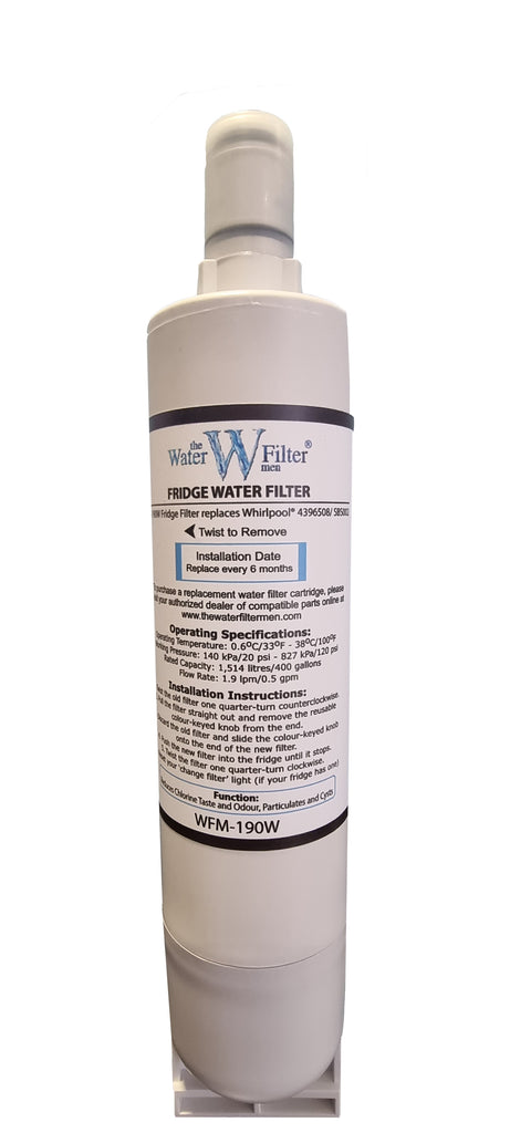 WFM-190W Compatible Whirlpool SBS002 / 4396508 or Smeg SA550F Base Grill Fridge - Water Filter Men
