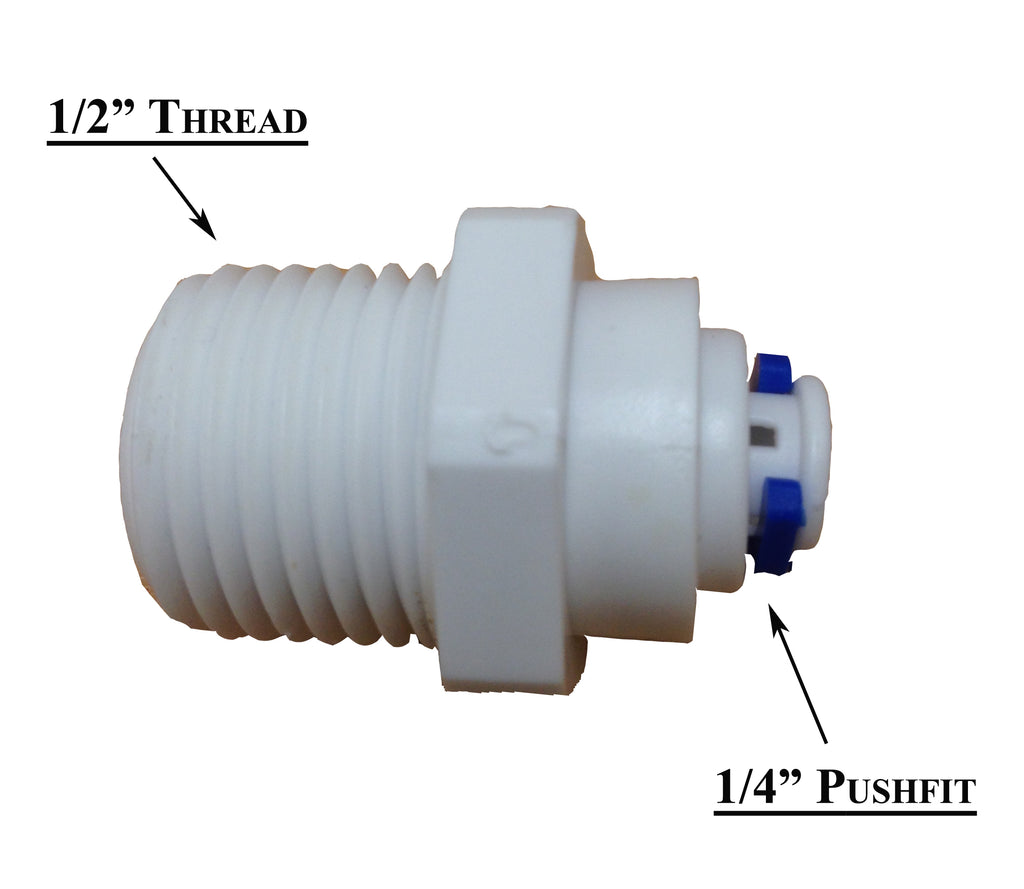 Quickfit-Steckverschraubungen Gerade Adapter - Wasserfilter Männer