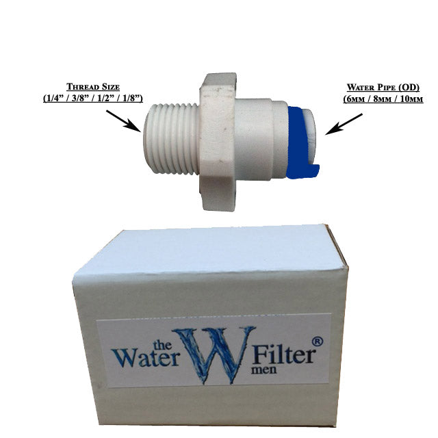 Quickfit-Steckverschraubungen Gerade Adapter - Wasserfilter Männer