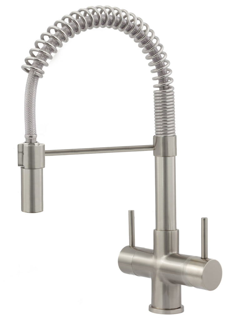 Milano 2 Lever Brushed Steel Triflow - Water Filter Men