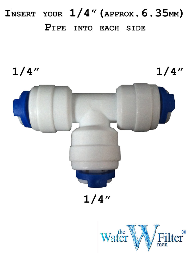Equal Tee T Fittings Quickfit Pushfit - Water Filter Men
