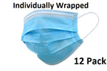 Face Masks 3-Ply Medical Face Mask 12 pack - Water Filter Men