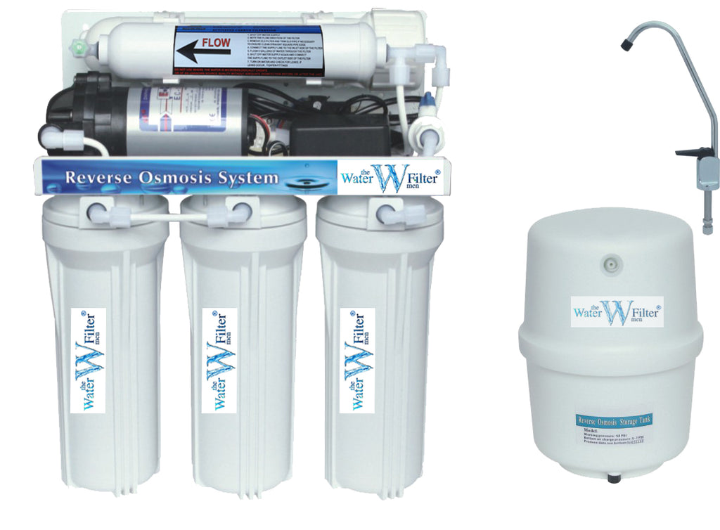 Osmosi inversa Sistema di filtrazione dell'acqua potabile ad osmosi inversa sotto il lavandino 50 GPD pompato - Filtro ad acqua Uomo