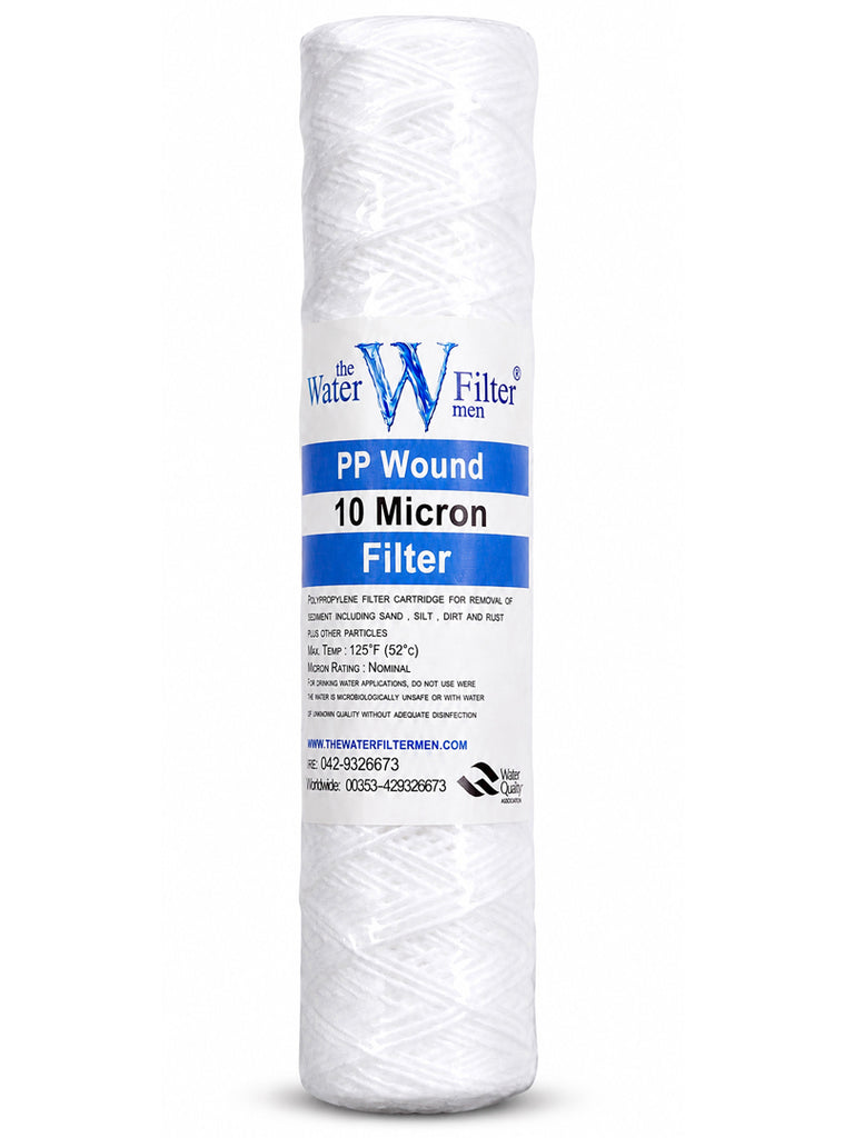 10” String Wound Sediment Water Filter Cartridge (1–100 Micron)