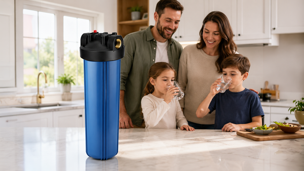 20” Water Filter Housing (3/4” Ports, Blue Bowl)