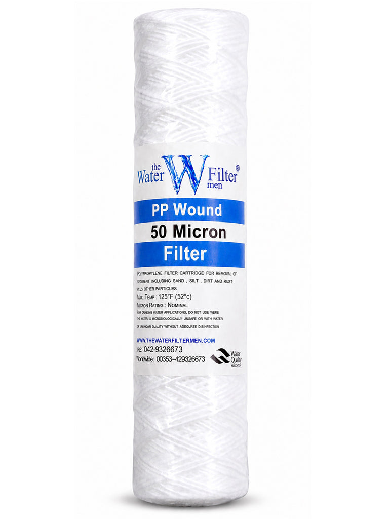 10” String Wound Sediment Water Filter Cartridge (1–100 Micron)