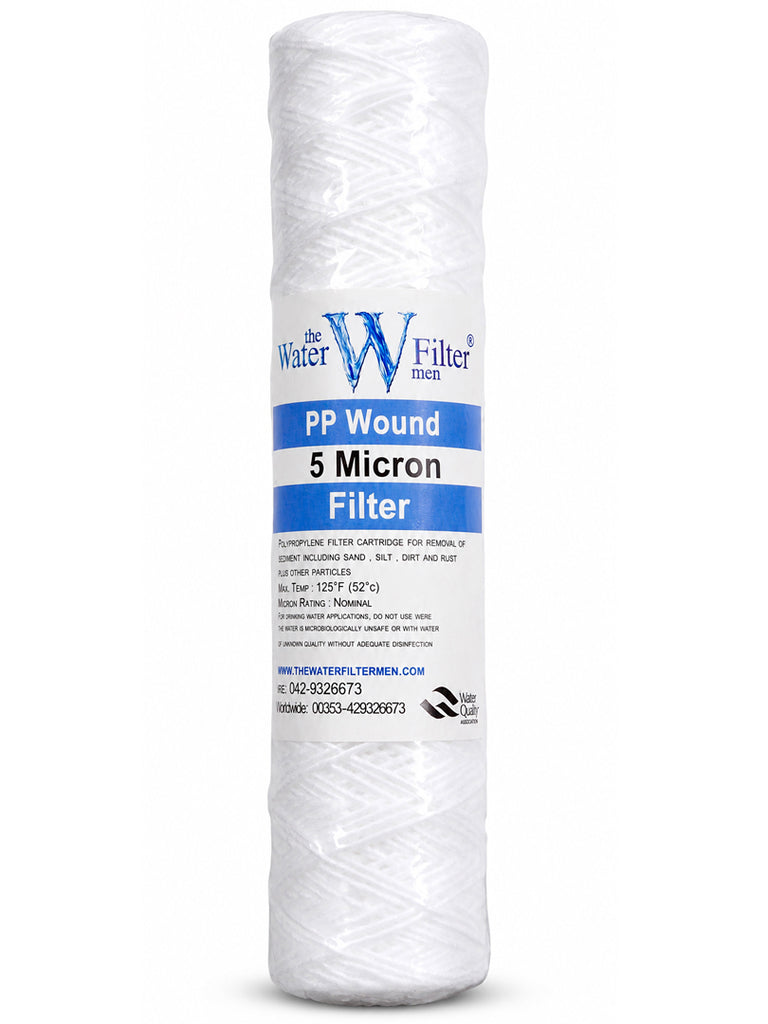 10” String Wound Sediment Water Filter Cartridge (1–100 Micron)