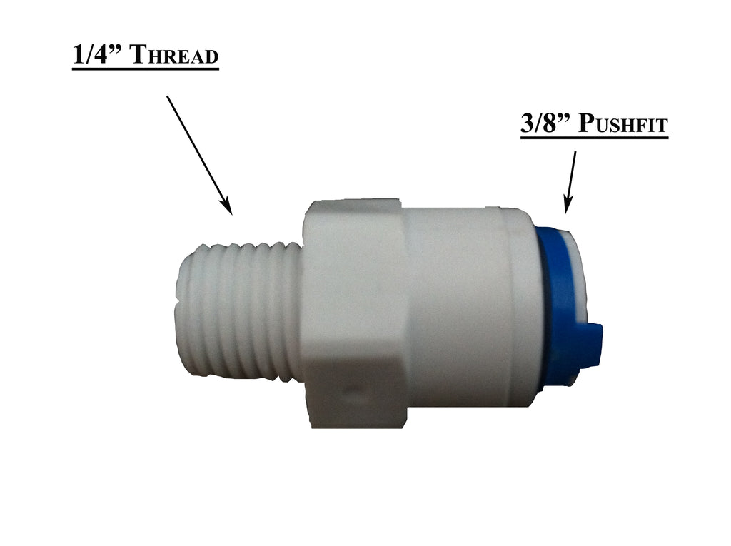 Quickfit Push Fittings Straight Adaptors - Water Filter Men